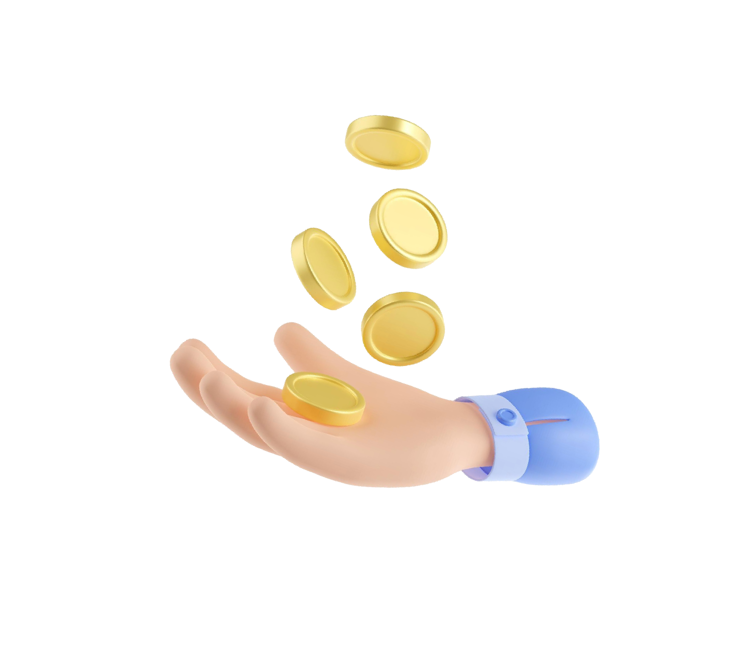 手部拋金幣